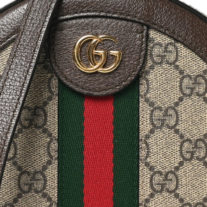 Gucci GG Supreme Monogram Web Mini Ophidia Round Shoulder Bag Brown 8 of 10