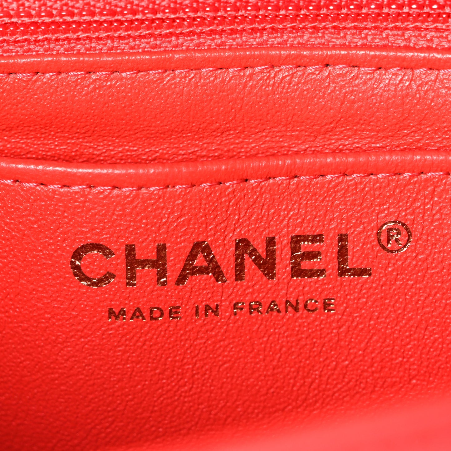 Lambskin Quilted Mini Rectangular Flap Red