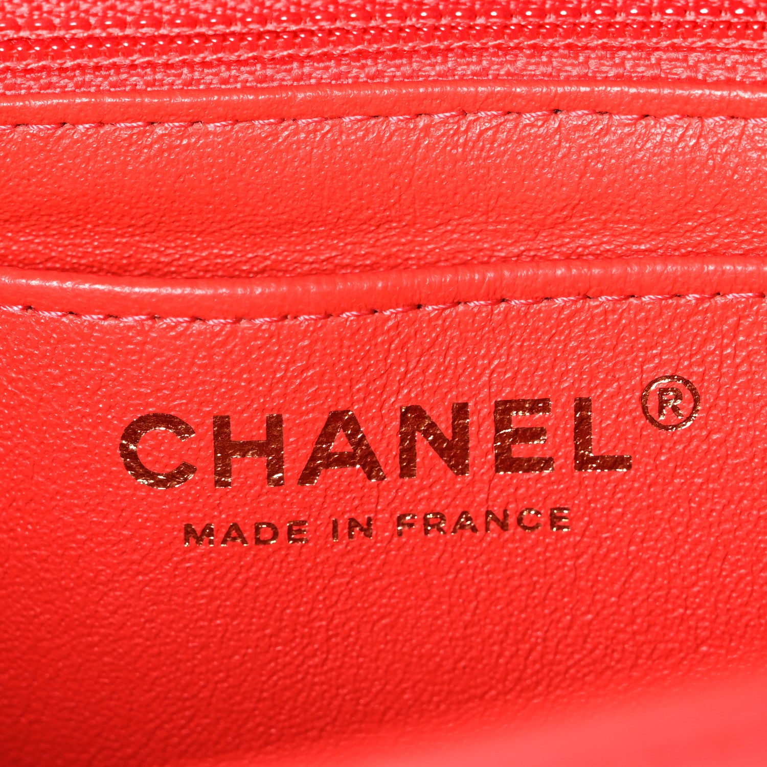 Chanel Lambskin Quilted Mini Rectangular Flap Red 6 of 10