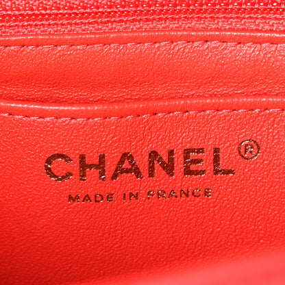Chanel Lambskin Quilted Mini Rectangular Flap Red 6 of 10