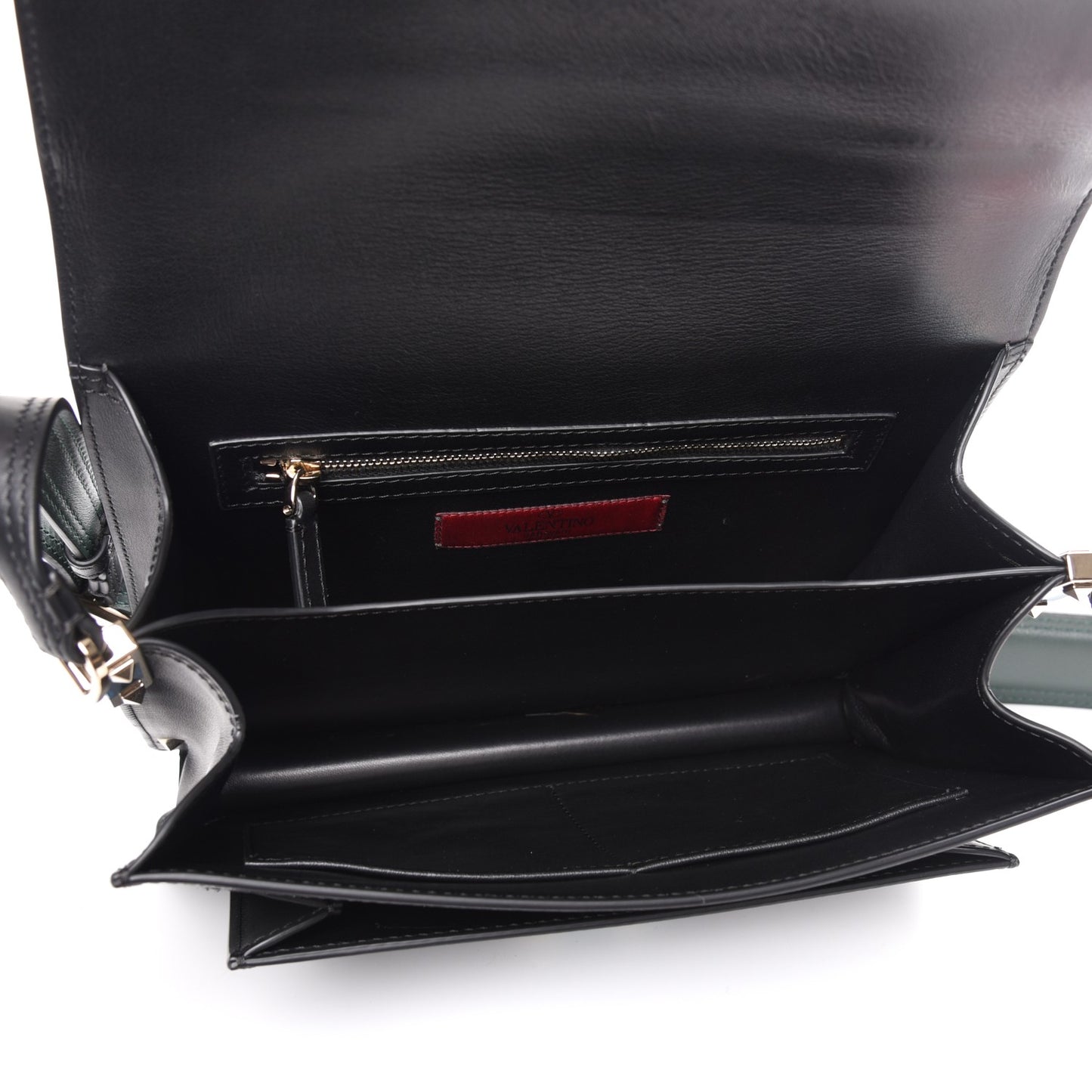 Vitello Medium Rockstud Cabana Top Handle Satchel Black