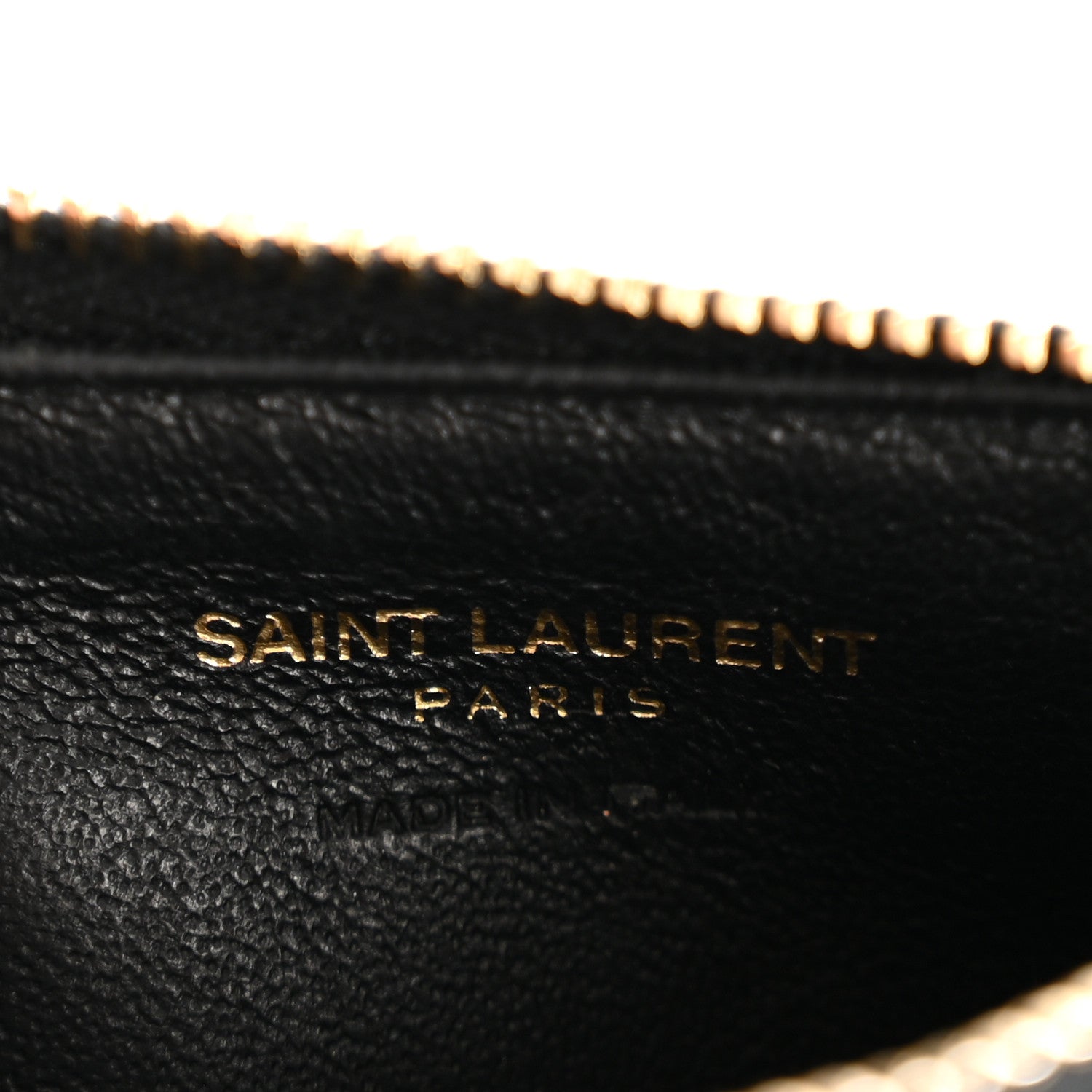 Saint Laurent Calfskin Leopard Print Monogram 5 Fragments Zip Pouch Card Holder Toffee Manto Naturale 6 of 10