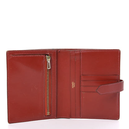 Hermes Box Bearn Compact Wallet Rouge Vif 5 of 9