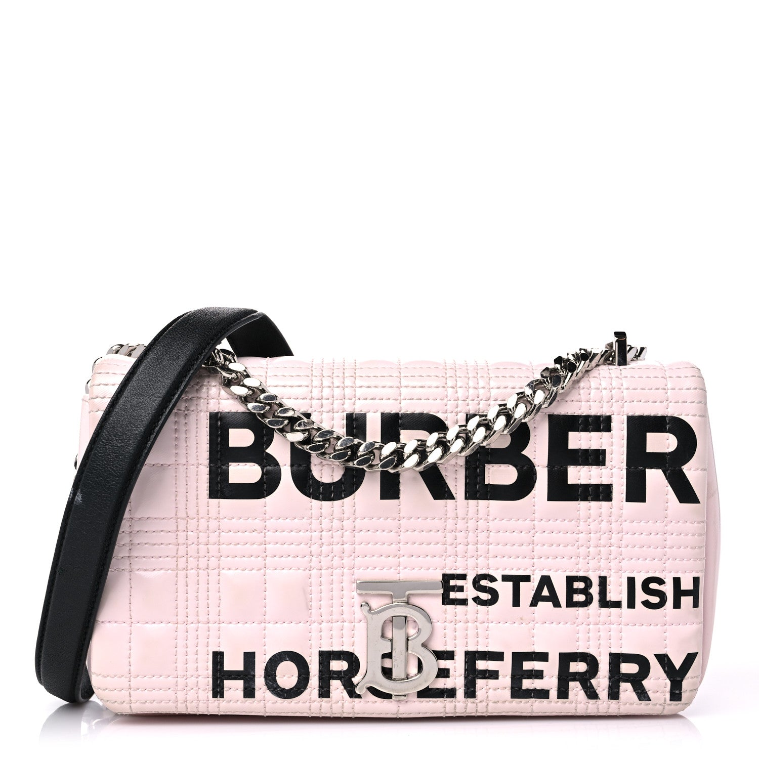 Burberry Patent Quilted Horseferry Print Small Lola Bag Pink 1 of 17