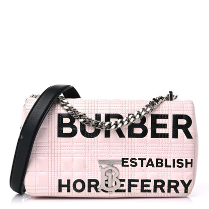 Burberry Patent Quilted Horseferry Print Small Lola Bag Pink 1 of 17