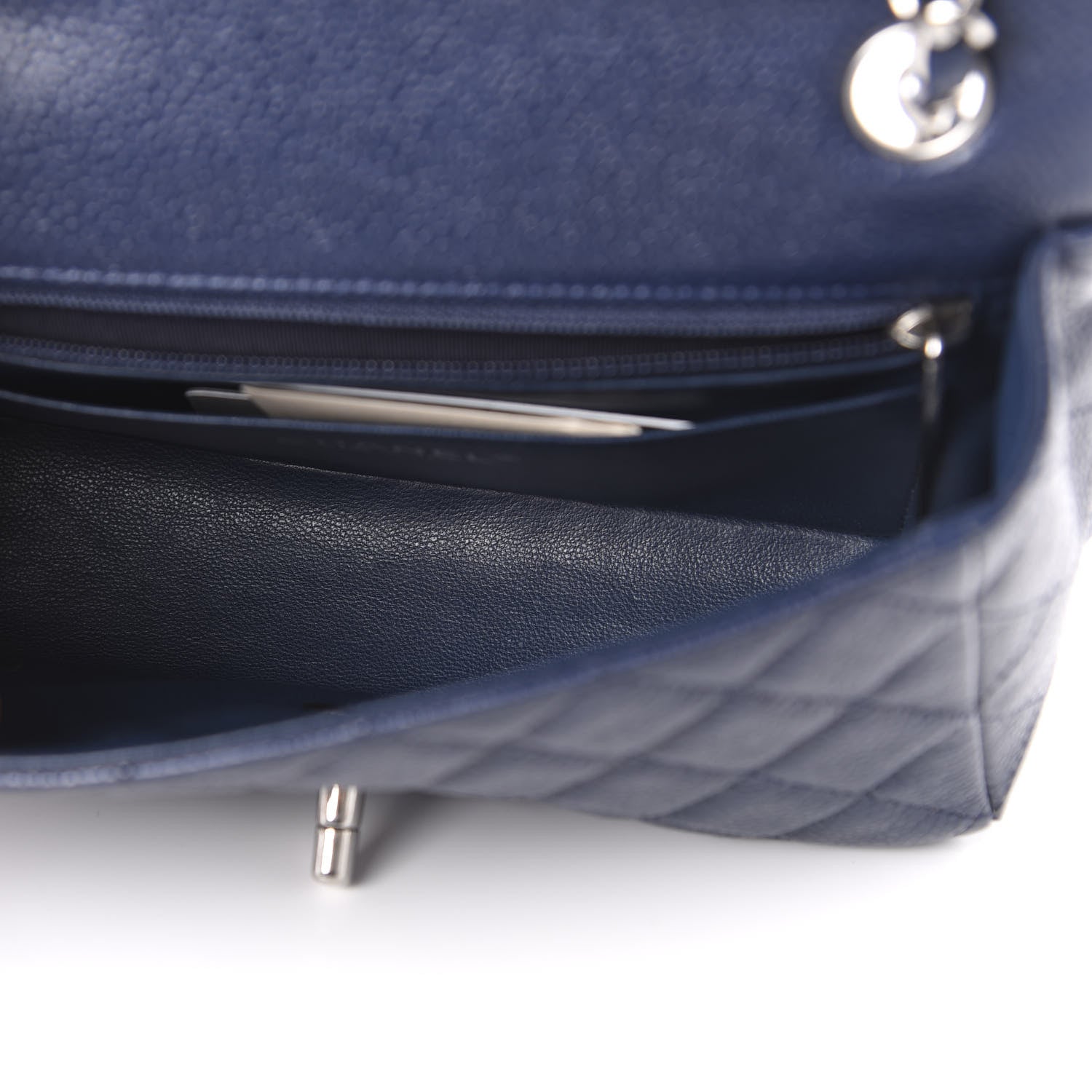 Chanel Caviar Quilted Mini Rectangular Flap Navy 5 of 11