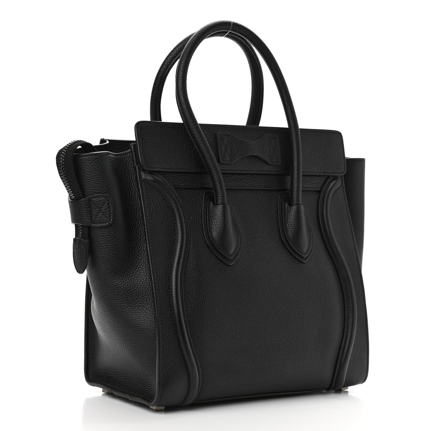 Celine Drummed Calfskin Micro Luggage Black 3 of 9