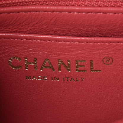 Chanel Caviar Quilted Mini Square Flap Dark Pink 6 of 8