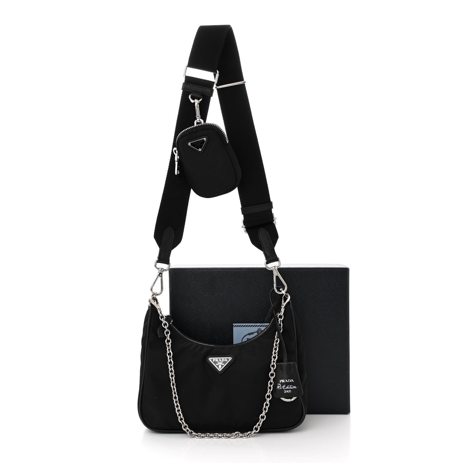 Prada Nylon Re-Edition 2005 Shoulder Bag Black 12 of 12