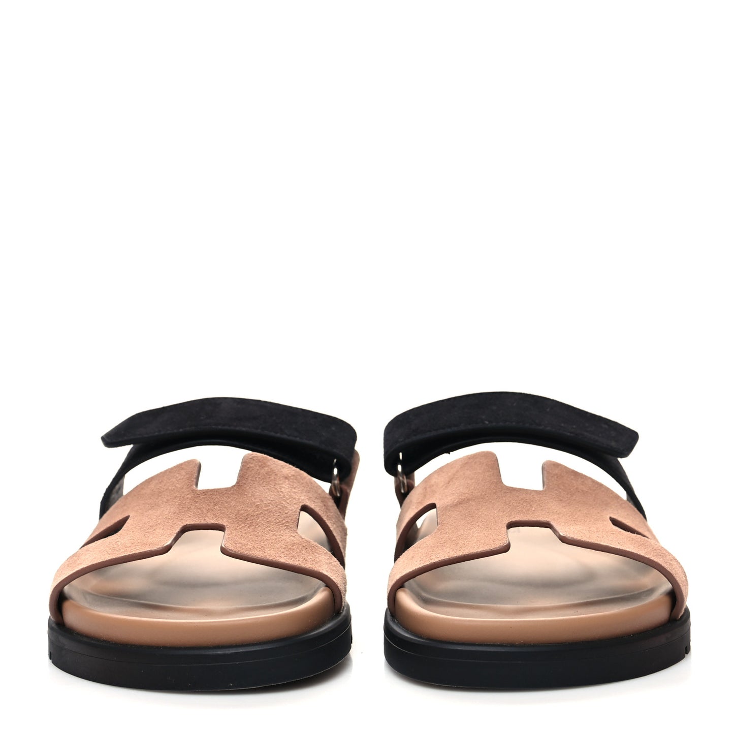 Suede Goatskin Womens Chypre Sandals 35 Rose Perle Black