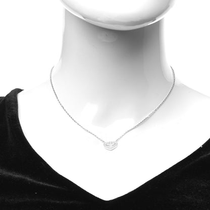 Cartier 18K White Gold Diamond Small Hearts and Symbols Pendant Necklace 2 of 8