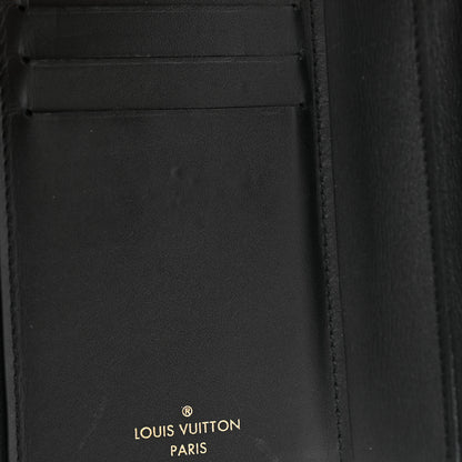 Louis Vuitton Monogram Flower Lock Compact Wallet Black 7 of 8