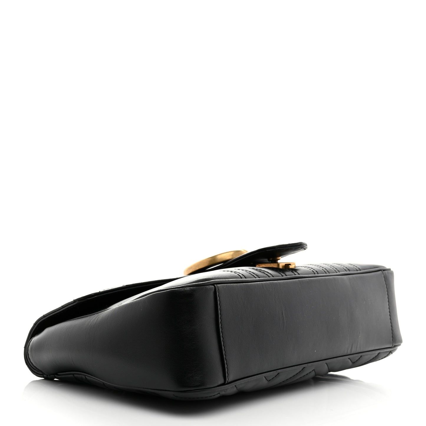 Calfskin Matelasse Medium GG Marmont Shoulder Bag Black