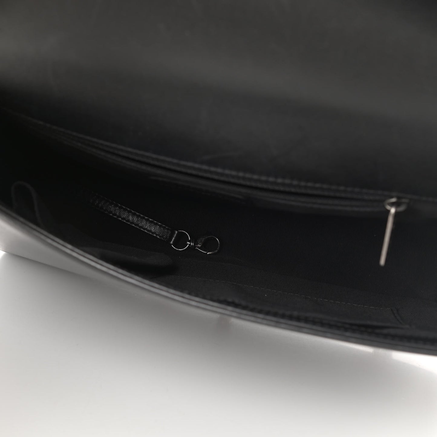 Lambskin Quilted Large Boy Flap Black