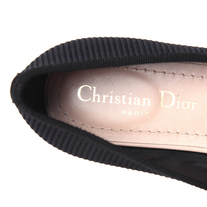 Christian Dior Fabric Ribbon Embroidered J'Adior Ballet Flats 36.5 Black 7 of 11