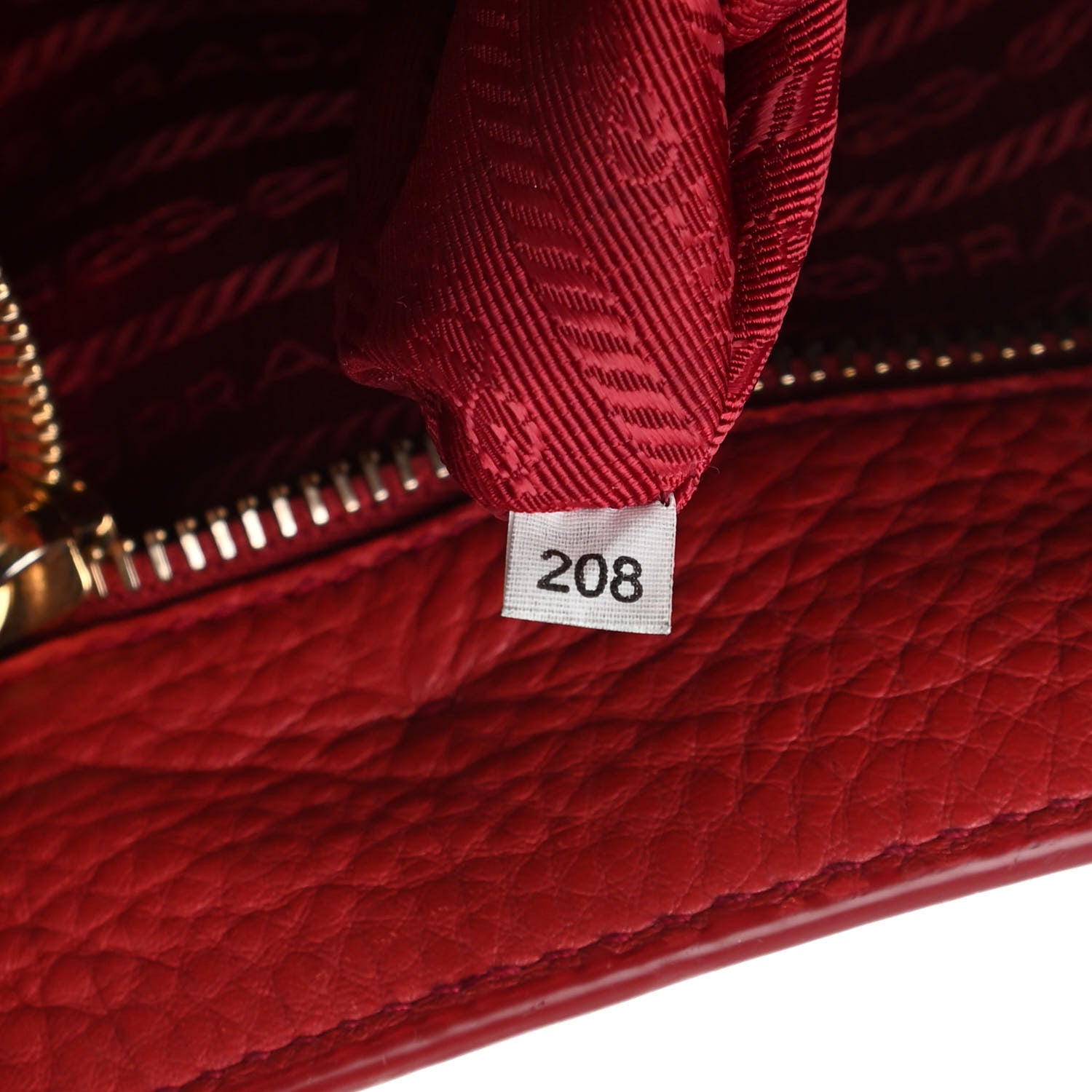 Prada Vitello Daino Tote Rosso 6 of 19
