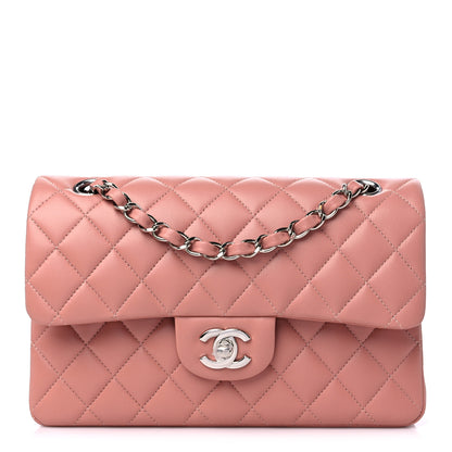 Chanel Lambskin Quilted Small Double Flap Dark Pink 1 of 10