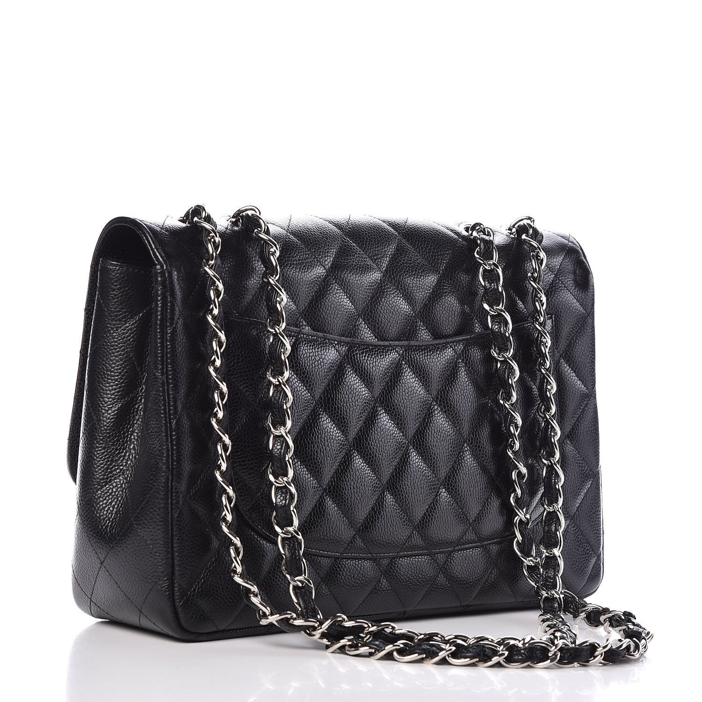 Caviar Quilted Jumbo Single Flap Black