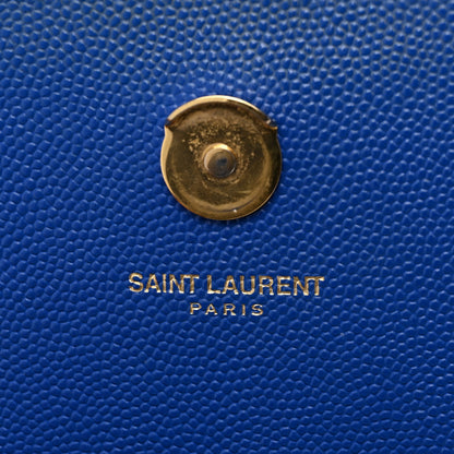 Saint Laurent Grain De Poudre Small Classic Monogram Kate Satchel Royal Blue 7 of 13
