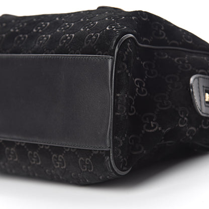 Gucci Guccissima Suede Charmy Boston Black 9 of 10
