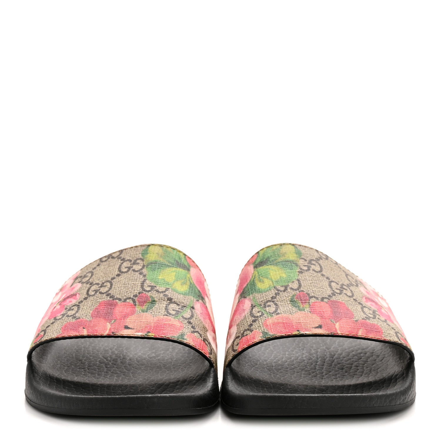 Gucci GG Supreme Monogram Blooms Slide Sandals 37 Beige Multicolor 3 of 9