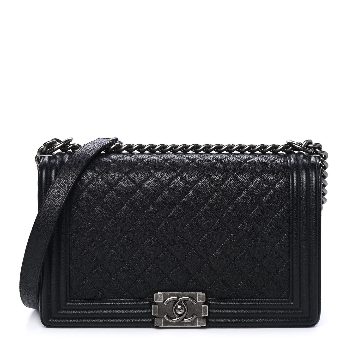 Caviar Quilted New Medium Boy Flap Black