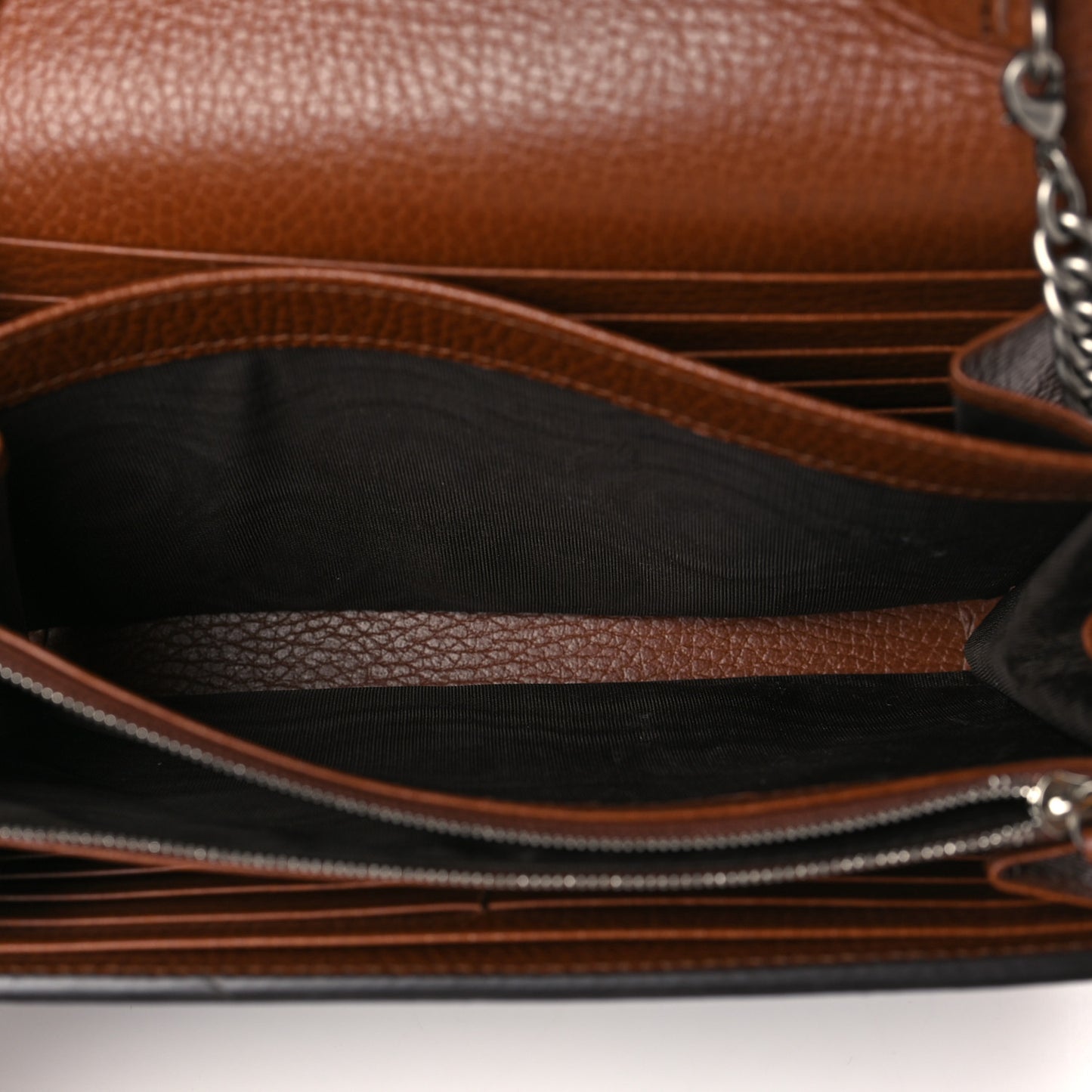 New Denim GG Monogram Dollar Calfskin Enamel Mini Dionysus Chain Wallet Blue Tea Cuir Epilog Electric Blue