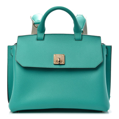 MCM Grained Calfskin Medium Milla Convertible Backpack Oasis Green 1 of 8