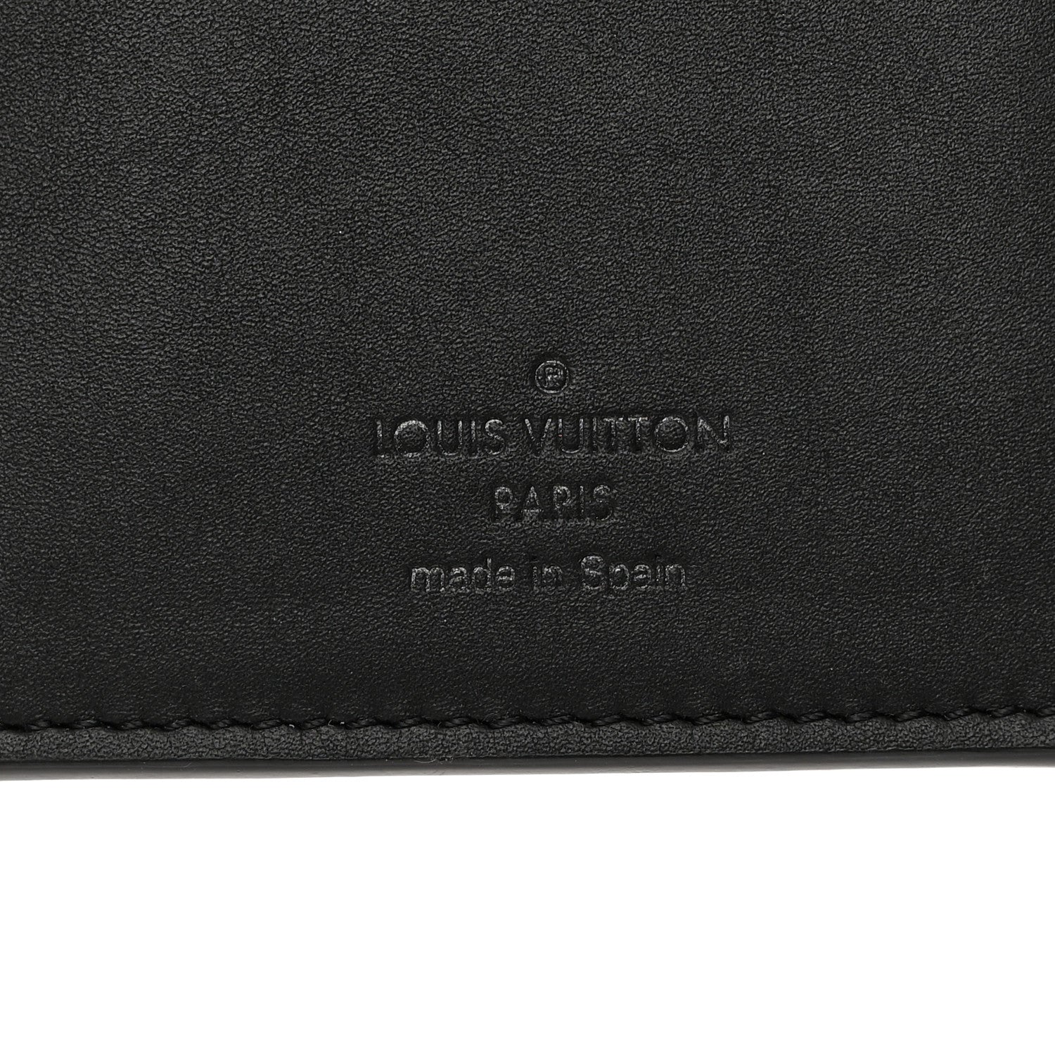 Louis Vuitton Calfskin Monogram Shadow Brazza Wallet Black 6 of 7