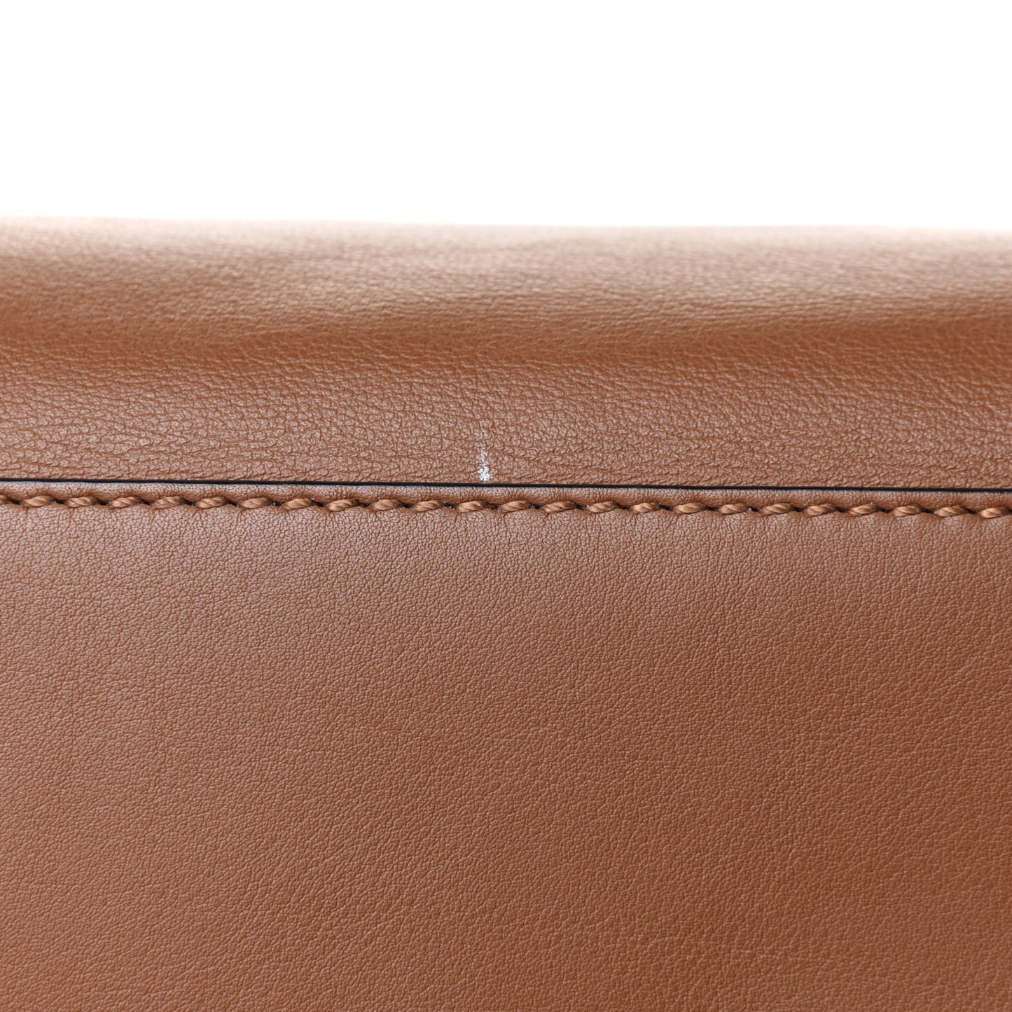 Calfskin Lace Up Large Peekaboo Iconic Satchel Cognac