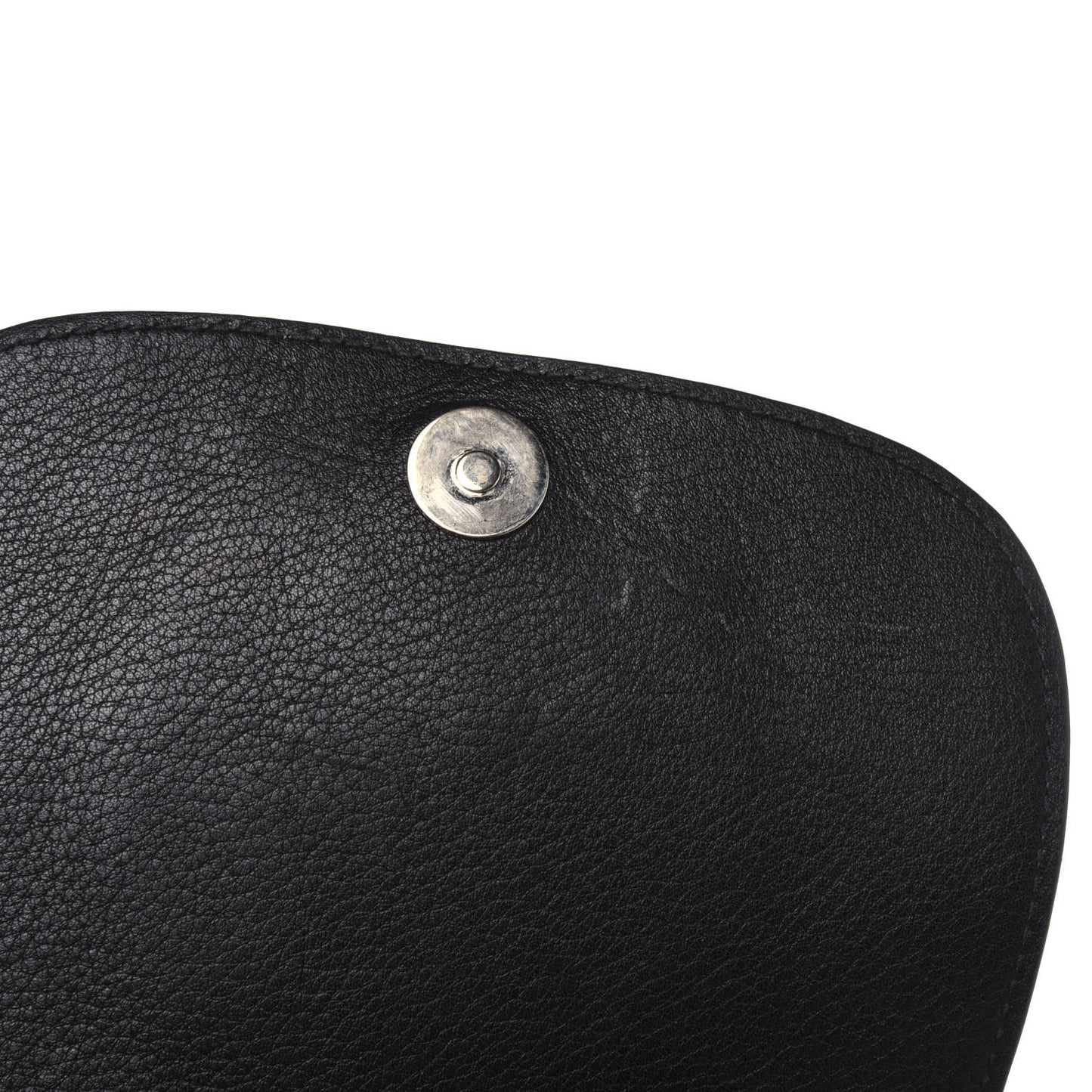Pebbled Calfskin Small Soho Flap Crossbody Black