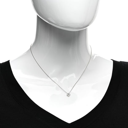 Tiffany Platinum Diamond .12ctw Flower Pendant Necklace 2 of 4