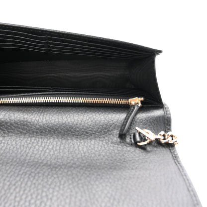 Gucci Dollar Calfskin Interlocking G Chain Wallet Black 5 of 10