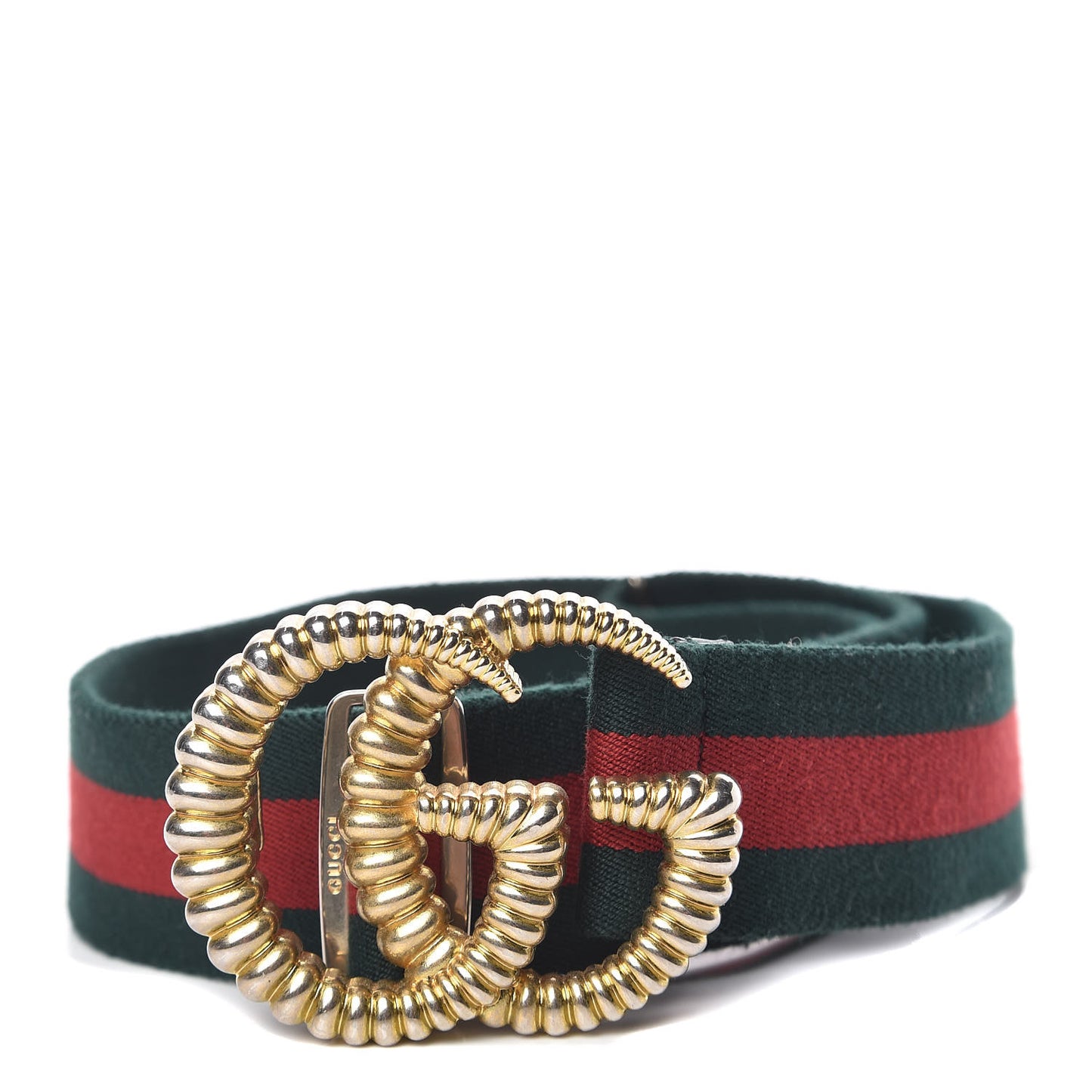 Canvas Torchon Double G Web Belt 85 34 Verde