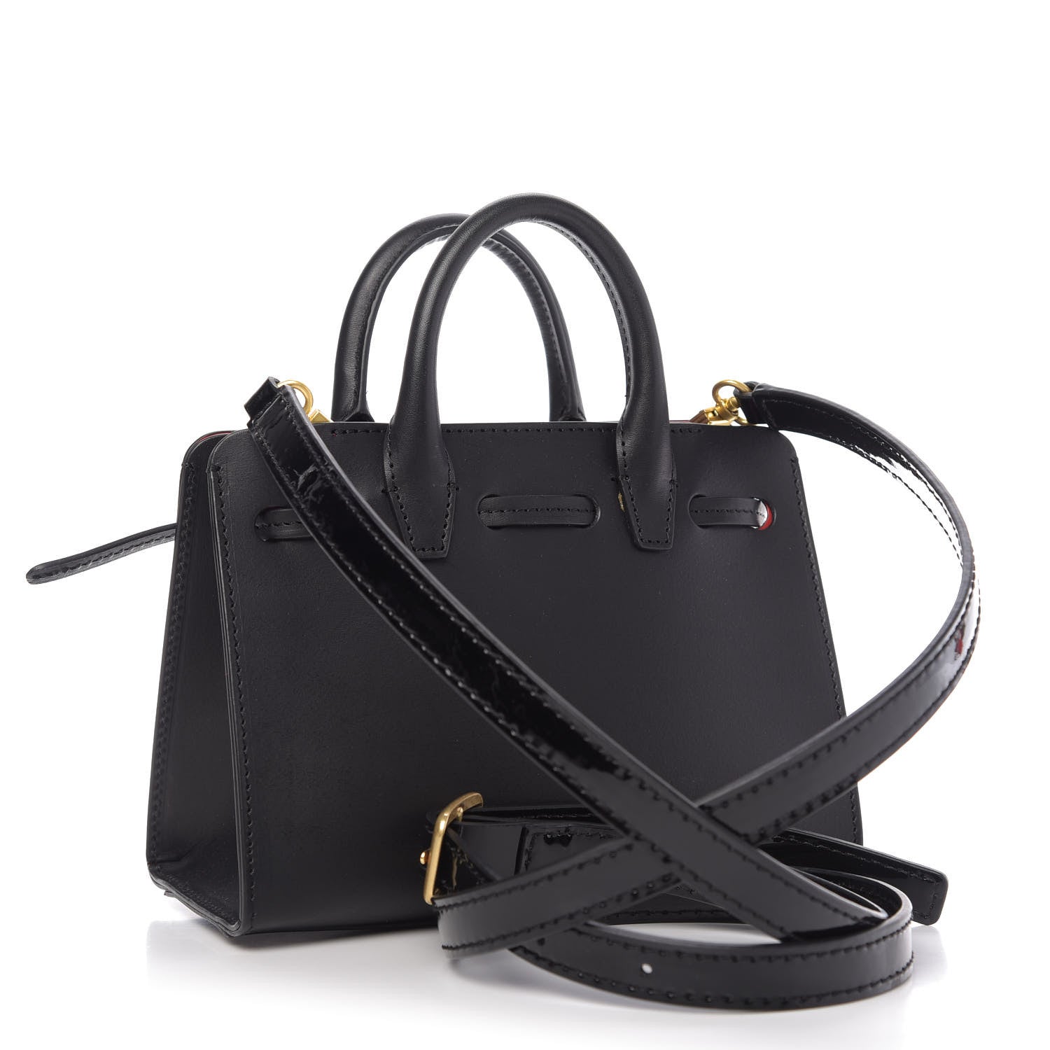 Mansur Gavriel Vegetable Tanned Calfskin Mini Mini Sun Bag Black Flamma 3 of 8