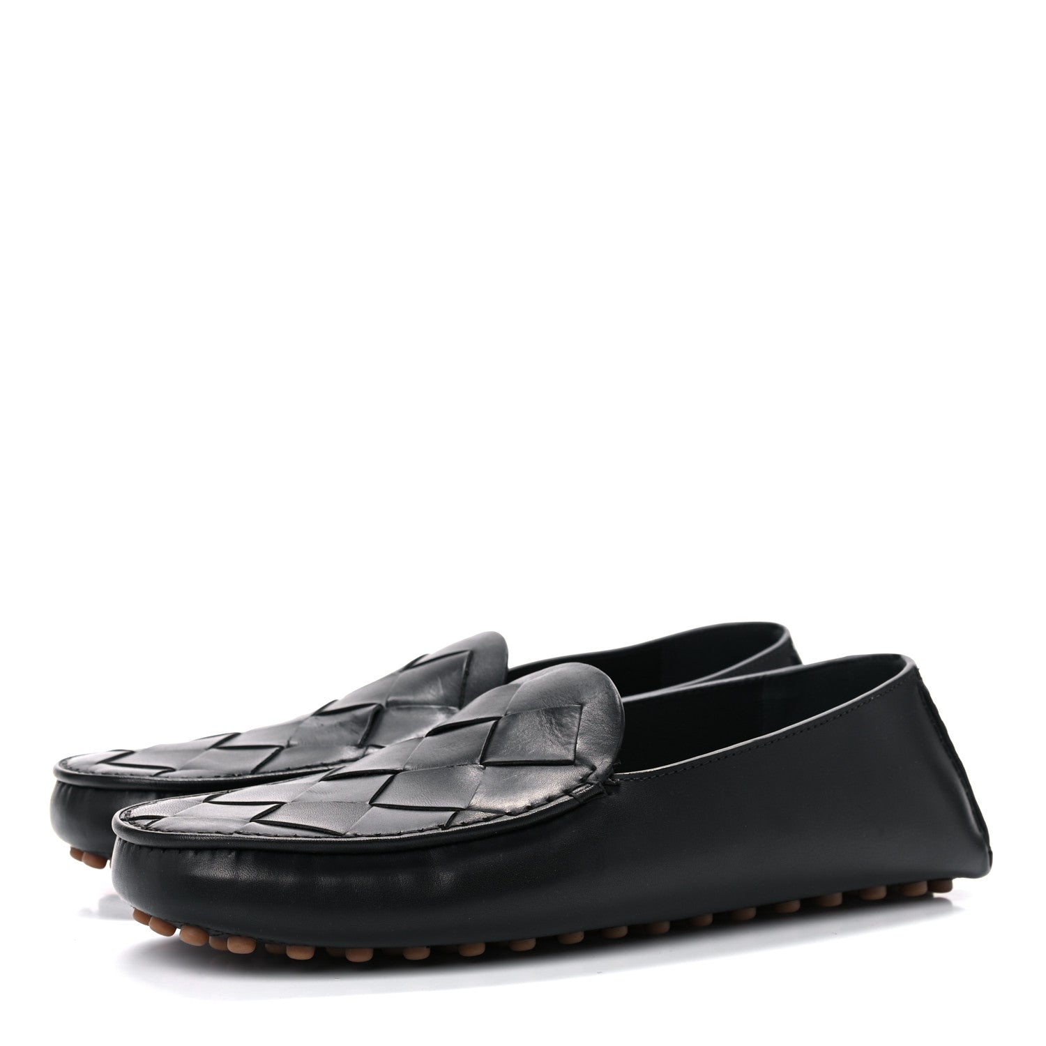 Bottega Veneta Nappa Intrecciato Driver Loafers 41 Black 3 of 11