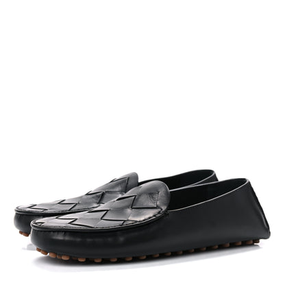 Bottega Veneta Nappa Intrecciato Driver Loafers 41 Black 3 of 11