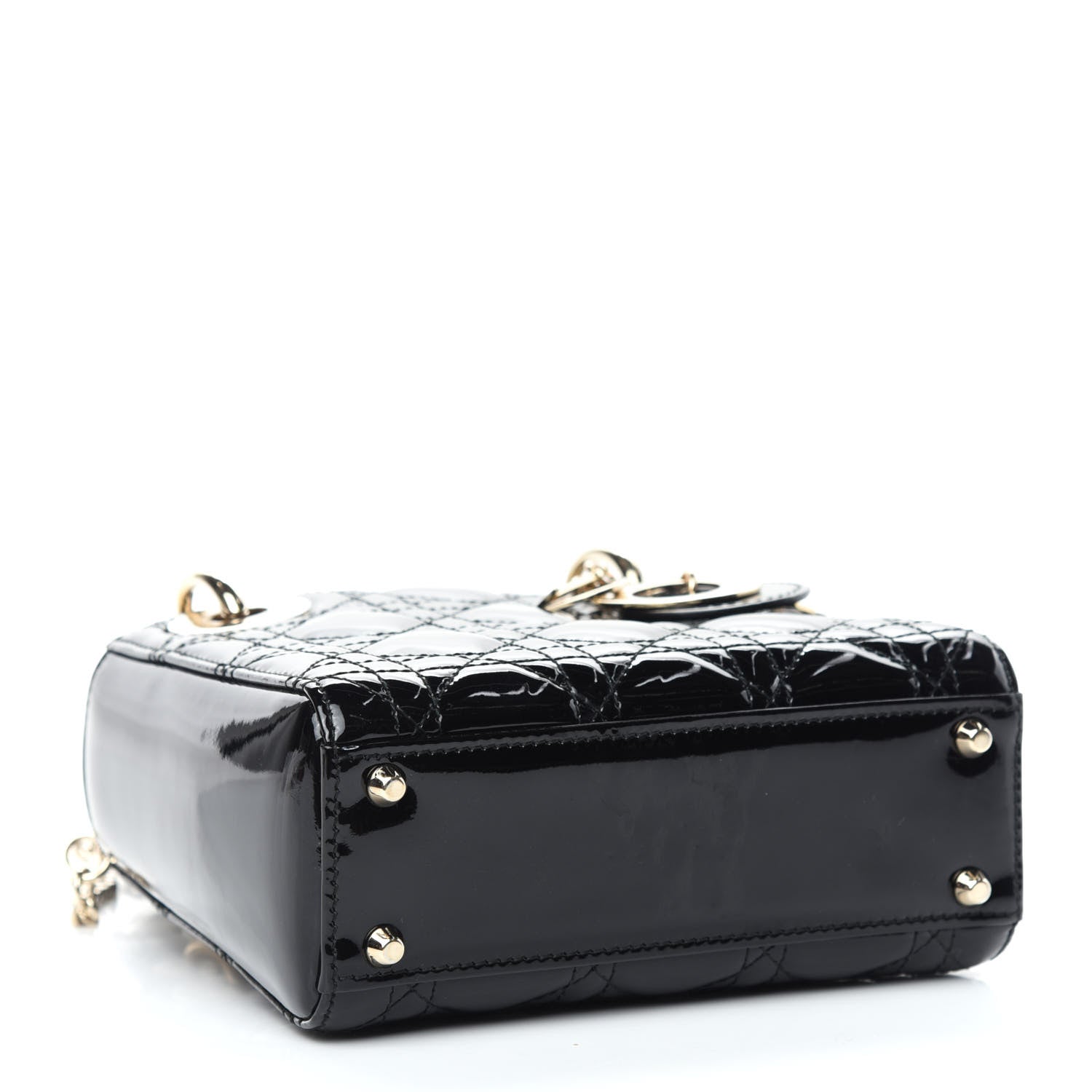 Christian Dior Patent Cannage Mini Lady Dior Black 4 of 9