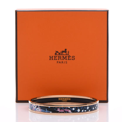 Hermes Enamel Printed Narrow Dans un Jardin Anglais Bracelet 65 Arts And Crafts 6 of 6