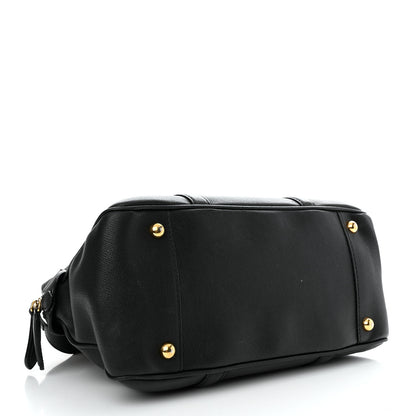 Burberry Derby Calfskin Medium Milverton Satchel Black 4 of 15
