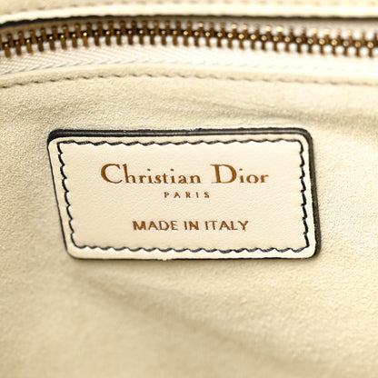 Christian Dior Calfskin Painted Niki de Saint Phalle Dragon Medium Supple Lady Dior Bag White 6 of 11