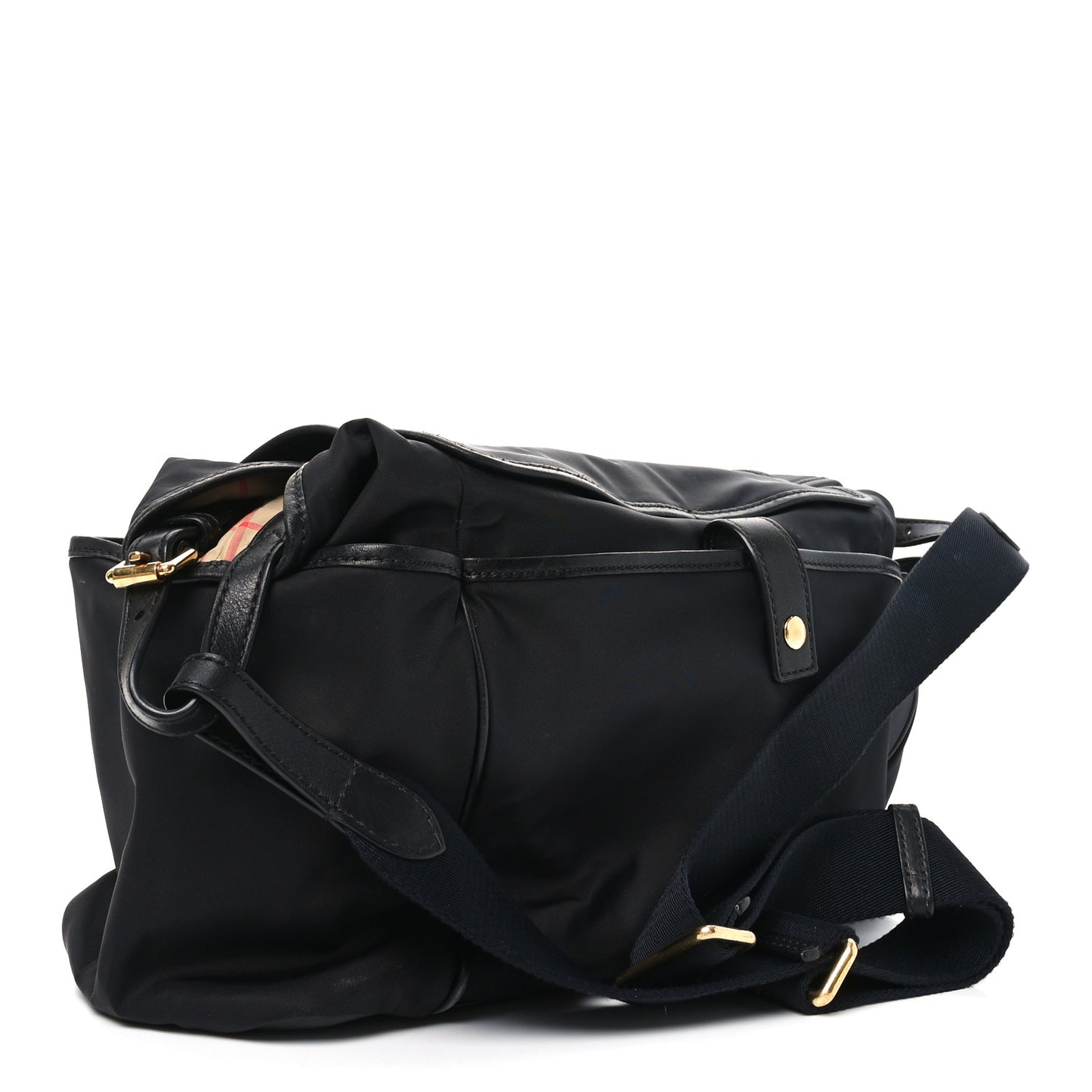 Nylon Logo Diaper Bag Black