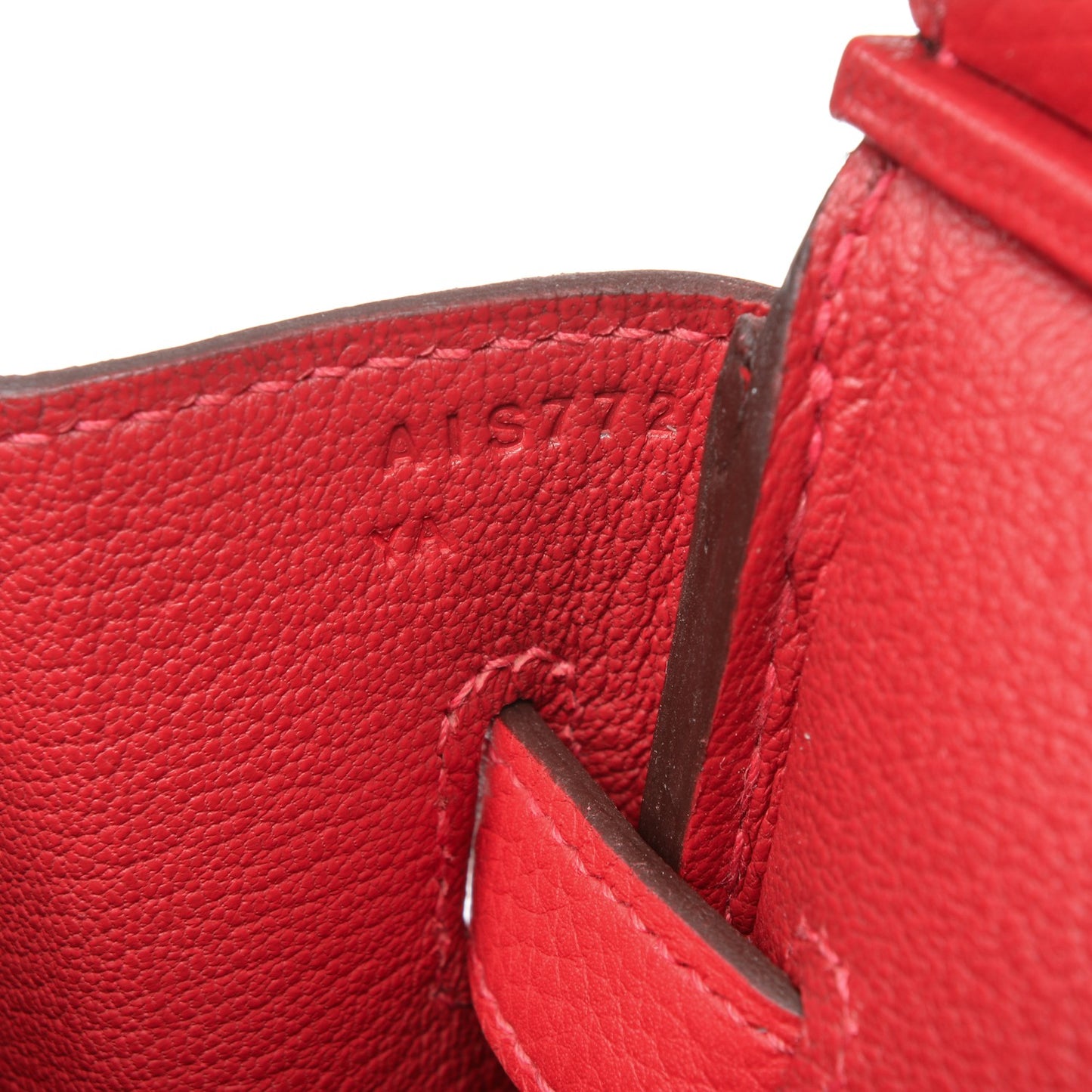Taurillon Clemence Horseshoe Birkin 35 Rouge Casaque