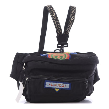 Gucci Nylon 80s Logo Patch Belt Bag Black 1 of 11
