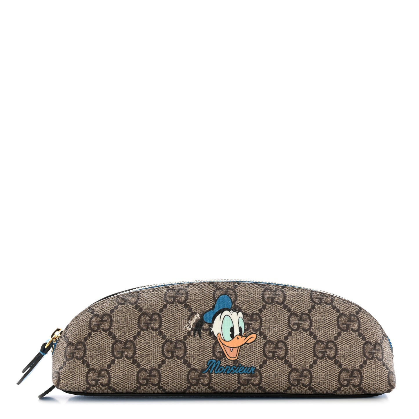 X DISNEY GG Supreme Monogram Donald Duck Pencil Case Blue