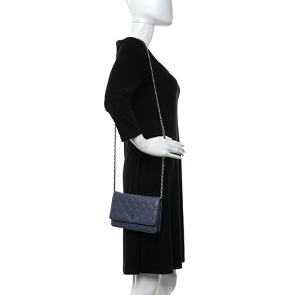 Chanel Lambskin Quilted Wallet On Chain WOC Lavender 2 of 14