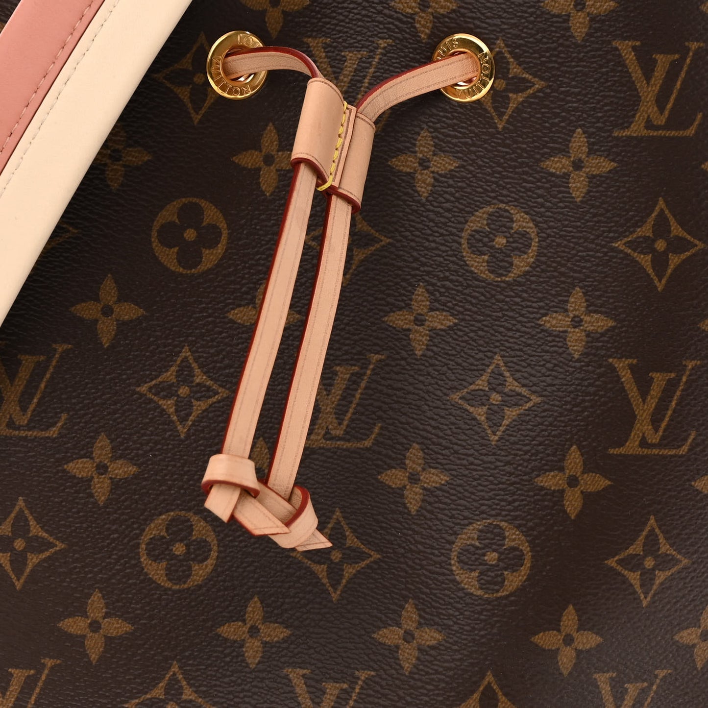 Monogram Braided Neonoe MM Peach Cream