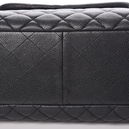 Chanel Caviar Quilted Flap Tote Dark Grey 12 of 13