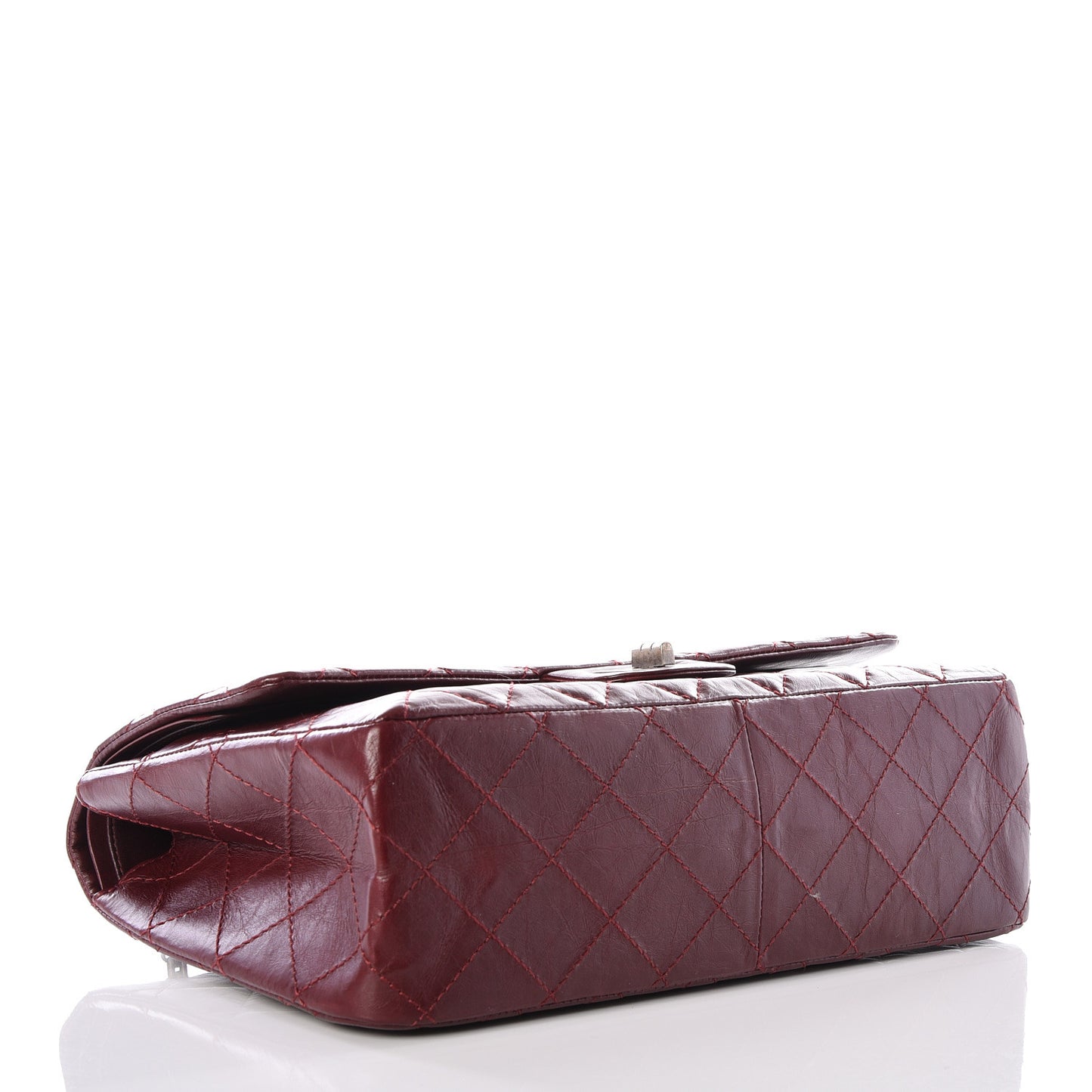 Aged Calfskin Quilted 2.55 Reissue 227 Flap Red