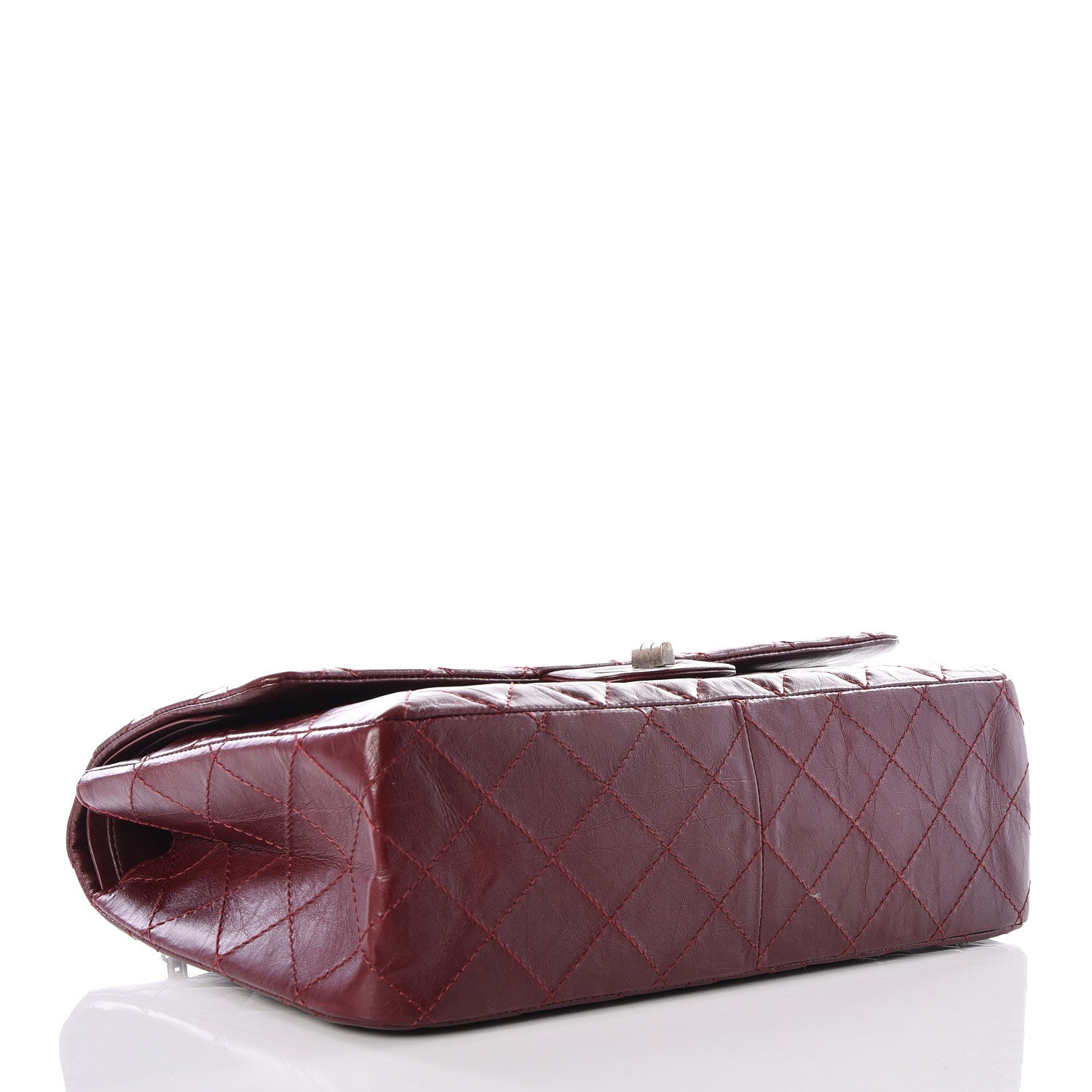 Chanel Aged Calfskin Quilted 2.55 Reissue 227 Flap Red 3 of 8